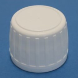 36mm White Ribbed Tamper Evident Cap with Polycone Insert
